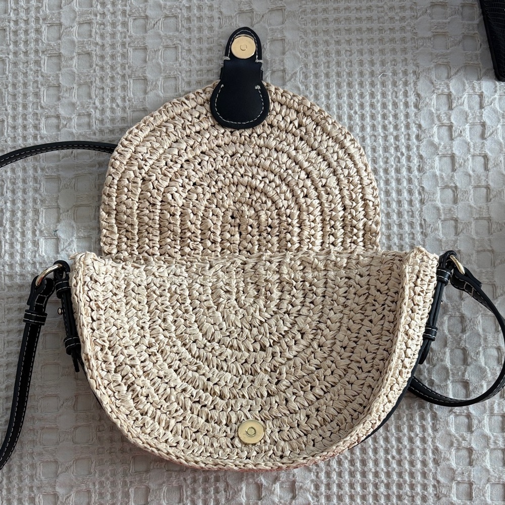 Zara Straw Crossbody Bag - Picture 3 of 4